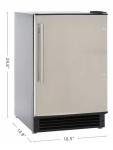 Maxx Ice MIMC15C, Countertop or Built-in Ice Maker, 15 lbs, in Stainless Steel