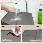 Silicone Ice Makers Countertop Mat Waterproof with Raised Edge Prevents Liquid Spillage, Nugget Ice Machine Countertop Mat with Non-Slip Raised Dots, Portable Mini Counter Top Ice Maker Mat,19“x12”