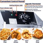 Commercial Deep Fryer with Basket, 3400W 12.7QT/12L, Detachable Large Capacity Stainless Steel Countertop Electric Oil Fryer with Temperature Control for Restaurant or Home Use