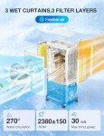 Grelife Portable Evaporative Air Cooler, 3-IN-1 Air Cooler Cooling Fan with Remote Control, 8H Timer, 4 Ice Packs, 6.5L Water Tank, 3 Modes, 3 Speeds, Personal Swamp Cooler for Bedroom/Office/Home