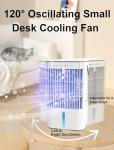 Portable Air Conditioner, 1200mL Evaporative Air Cooler, Personal Mini Air Conditioner with 3 Speeds & 2/4H Timer, 120° Oscillating Portable Ac Unit Fan Small Air Conditioner for Home Office Room