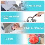 VALONDINO Snow Cone Machine Shaved Ice, 500LB/H Commercial Ice Crusher Shaved Ice Machine Fluffy, 300W Industrial Commercial Big Ice Shaving Machine for Snow Cones for Home Party