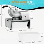VALONDINO Snow Cone Machine Shaved Ice, 500LB/H Commercial Ice Crusher Shaved Ice Machine Fluffy, 300W Industrial Commercial Big Ice Shaving Machine for Snow Cones for Home Party