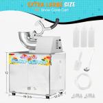 VALONDINO 48L Snow Cone Machine, 500LB/H Commercial Shaved Ice Machine for Snow Cones, 300W Electric Fluffy Snow Cone Maker for Party, Suitable for Party Activities, Family Gatherings, Sale