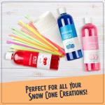 Nostalgia Snow Cone Shaved Ice Machine - Retro Table-Top Slushie Machine Makes 20 Icy Treats - Includes 2 Reusable Plastic Cups & Ice Scoop - White