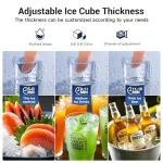 TUATNUT Commercial Ice Maker 150 Lbs/24H with 50Lbs Storage Bin, Stainless Steel Ice Machine Under Counter or Freestanding, 45 Cubes/Cycle, Self Cleaning, Ice Maker for Home Bar Restaurant Cafe