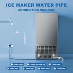 Ice Maker Commercial Ice Machine, 105lbs Per Day, Auto-Cleaning, Countertop Ice Maker with Basket and Scoop, for Home Party/RV Camping