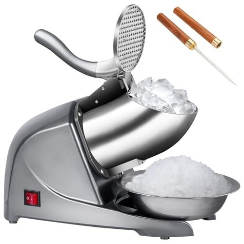 INSELY electric ice shaver with 4 blades and anti-splash design
