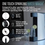 Carbon8 Sparkling Water Maker Machine, Home Soda Stream Machine, Screw-In CO2 Carbonator, Countertop Water Mineralizer, Seltzer Soda Maker Dispenser, CO2 Cylinder Not Included, Aluminum