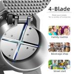 INSELY Electric Ice Shaver Snow Cone Maker Prevent Splash Stainless Steel 4 Blade Machine,200lbs/hr with Ice Pick for Home and Commercial Use（Silver）