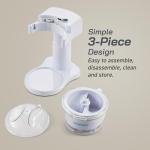 Elite Gourmet NEW Snow Cone & Shaved Ice Maker, ESI1201, Refreshing Slushies, Margaritas, Boba Drinks, Clear Lid & Shaved Ice Serving Bowl, Use Cubed & Bagged Ice, Stainless Steel Shaving Blade, White