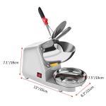 Yahpetes Electric Shaved Ice Machine 1Pcs Electric Dual Blades Ice Crusher Shaver Snow Cone Maker Machine 187lbs/hr for Home and Commercial Use (Sliver)