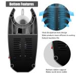 INSELY Electric Ice Shaver Snow Cone Maker Prevent Splash Stainless Steel 4 Blade Machine,200lbs/hr with Ice Pick for Home and Commercial Use（Silver）