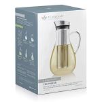 Teabloom Large Multi-Brew Glass Teapot + Kettle + Pitcher (68 OZ / 2.0 L / 8 CUPS) – Brew and Serve Hot Tea, Iced Tea, Cold Brew Tea and Fruit Infused Water – Silhouette Tea Maker