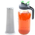 Cold Brew Mason Jar Iced Coffee Maker 64 Oz Wide Mouth Jar Cold Brew Pitcher With Coffee Filter Food Grade Airtight & Leak-Proof Pitcher 2 Quart