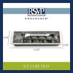 RSVP International Endurance® Vintage Inspired Ice Cube Tray, 11" | Retro Design for Bars & Kitchens | Levers Remove Cubes | Heavy Duty Stainless Steel | Dishwasher Safe