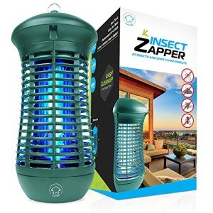 Livin’ Well Green Bug Zapper Indoor Outdoor - 4000V High Powered Electric Mosquito Zapper Home Patio, 1,500 Sq Ft Range Fly Trap,18W UVA Bulb Mosquito Killer Lamp Insect Bug Light