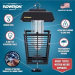 Flowtron Electric Bug Zapper 1/2 Acre Outdoor Insect Control with Dual Lure Method, 15W UV Light & Octenol Attractant for Fly & Mosquito, 5600V Kill Grid, Made in USA, UL Certified