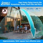 Livin’ Well Green Bug Zapper Indoor Outdoor - 4000V High Powered Electric Mosquito Zapper Home Patio, 1,500 Sq Ft Range Fly Trap,18W UVA Bulb Mosquito Killer Lamp Insect Bug Light