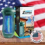 Livin’ Well Green Bug Zapper Indoor Outdoor - 4000V High Powered Electric Mosquito Zapper Home Patio, 1,500 Sq Ft Range Fly Trap,18W UVA Bulb Mosquito Killer Lamp Insect Bug Light