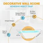 gardner WS-85 Wall Sconce Fly Light Trap - Hides Captured Flies, Mosquitoes, Other Insects – Shatterproof UV Lamp –Homes, Kitchens, Restaurants, and Other Work Spaces - White