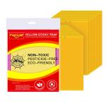 Faicuk 20 Pack Dual Sided Yellow Sticky Traps for Flying Plant Insect Like Fungus Gnats, Aphids, Whiteflies, Leafminers (6x8 Inches, Twist Ties Included)