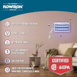 Flowtron Portable Indoor Fly Trap| Electric Insect Killer for Flies & Gnats with Dual Lure Method 30W UV Light & Pheromone Attractant | Sticky Strips, 500 Sq Ft for House & Restaurants