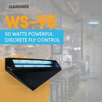 Gardner WS-95 Wall Sconce - Fly Light Trap, Fly Traps for Indoors – Powerful Shatterproof UV Light - Captures Flies, Mosquitoes & Other Insects - Used in Kitchens, Restaurants & Other Work Spaces