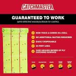 Catchmaster Giant Fly Glue Trap 1-Pack 30 Feet Each, Adhesive Fly Traps Outdoor, Sticky Bug Catcher, Bulk Flying Insect Paper Roll, Pet Safe Pest Control for Garage, Barn, Greenhouse & Garbage Room