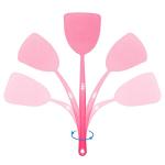 Fly Swatter, 5 Pack Manual Pest Control Colorful Plastic with 17.5'' Durable Long Handle House Wife Helper (5X)