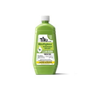 TIKI Clean Burn Mosquito Repellent Torch Fuel – 1/4 Gallon (32 oz.), Smokeless & Low-Soot Citronella, Mosquito Repellent, Plant-Based Formula for Outdoor, Patio, Garden & Backyard Torches