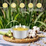 Large Citronella Candles Outdoor - Lemongrass Scented Candle Set 2 Pack Natural Wax Bucket Citronella Candles up to 180 Hours for Garden Patio Yard Home Balcony Camping Backyard