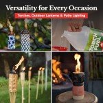 Houswise Torch Fuel (1 Gallon) - Citronella Oil for Torches for Outside, Lantern Liquid Paraffin Lamp Oil Fuel, Scented Lamp Outside Citronella Torches Outdoor Paraffin