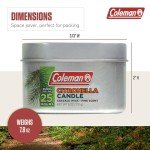 Coleman Scented Outdoor Citronella Candle with Wooden Crackle Wick, Pine Scent, 6 oz (Pack of 6)