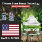 Houswise Torch Fuel (1 Gallon) - Citronella Oil for Torches for Outside, Lantern Liquid Paraffin Lamp Oil Fuel, Scented Lamp Outside Citronella Torches Outdoor Paraffin