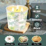 WarmEmbrace Citronella Candles Outdoor & Indoor, 40oz Large Citronella Candle 200H Burning Long Lasting, Soy Scented, 3-Wick Natural Soy Wax for Patio, Garden, Backyard, Camping, Cookout