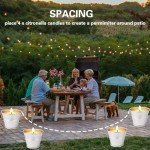 Citronella Candles Outdoor, 12 Pack Citronella Candle Set Made with Citronella Oils and Natural Soy Wax, 180 Hour Burn Time, 2 oz Small Bucket Candles for Patio, Home, Backyard, Camping