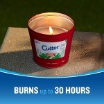 Cutter Candle, Outdoor Soy Wax Candle Made with Real Citronella Oil and Cornmint Oil Reduces The Presence of Mosquitoes with A Light, Fragrant Citronella and Mint Scent, 17 Ounces