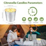 Citronella Candles Outdoor, Large 34oz Citronella Candle for Home Patio, 3 Wicks Natural Soy Candle for Summer, 200 Hours Long Lasting Burn Outside Candles for Garden, Yard Balcony, Summer Camping