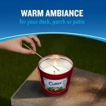 Cutter Candle, Outdoor Soy Wax Candle Made with Real Citronella Oil and Cornmint Oil Reduces The Presence of Mosquitoes with A Light, Fragrant Citronella and Mint Scent, 17 Ounces