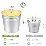 Citronella Candles Outdoor, Large 34oz Citronella Candle for Home Patio, 3 Wicks Natural Soy Candle for Summer, 200 Hours Long Lasting Burn Outside Candles for Garden, Yard Balcony, Summer Camping