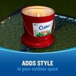 Cutter Candle, Outdoor Soy Wax Candle Made with Real Citronella Oil and Cornmint Oil Reduces The Presence of Mosquitoes with A Light, Fragrant Citronella and Mint Scent, 17 Ounces