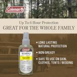Coleman Insect Repellent Spray, Non-DEET Botanical Formula with Lemon Eucalyptus Oil, Provides Protection Against Mosquitoes and Ticks, 4oz Pump Spray