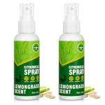 SCENTORINI Citronella Spray, DEET-Free, Natural Air Freshener Spray, 6.76 oz (2 Pack), Plant-Based Lemongrass Essential Oil, for Outdoor, Camping, Hiking, Traveling