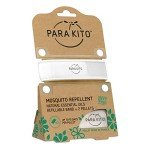 PARA'KITO Mosquito Insect & Bug Protection Wristband - Mosquito Stickers, Bug Spray Alternative Essentials for Beach, Camping, Desert Hiking - Natural Essential Oils (White)