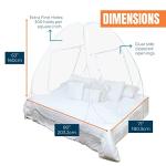 MEKKAPRO Mosquito Net Tent – Large 80" x 71" x 63" Foldable Mesh Tent Enclosure Canopy, Portable Pop up Design, Extra Fine Holes Screen, Dual Side Zipper Enclosure, Lightweight Outdoor Cover, White