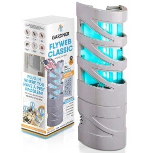 Gardner - Fly Traps Indoor For Home, Indoor Bug Trap, Plug In Bug Catcher Indoor, Fly Catcher Indoor, Gnat Traps For House Indoor Plug-In, Fruit Fly Traps For Indoors, Flying Insect Trap Indoor (Grey)