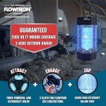 Flowtron Indoor/Outdoor Fly Control, 2000 sq.ft Indoor & 2 Acre Outdoor Insect Control with Dual Lure Method, 120W UV Light & Fly Sex Lure/Octenol for Flies and Mosquitoes, UL Certified