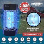 Flowtron Indoor/Outdoor Fly Control, 2000 sq.ft Indoor & 2 Acre Outdoor Insect Control with Dual Lure Method, 120W UV Light & Fly Sex Lure/Octenol for Flies and Mosquitoes, UL Certified