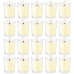 Set of 20 x 2.0 oz Votive Citronella Candles in Glass Cup Decorative Candle Yellow Citronella Tea Lights Indoor Outdoor Patio Scented Candles Bulk…